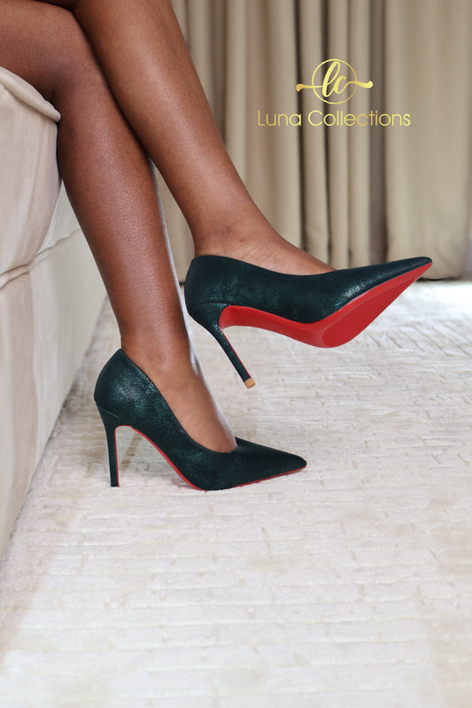 Green Shimmer Heels