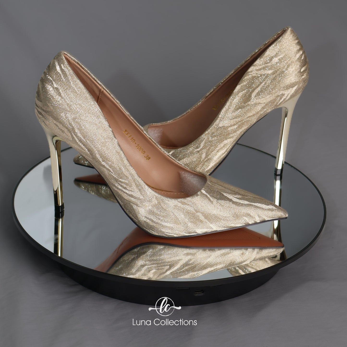 Gold Shimmer Heels